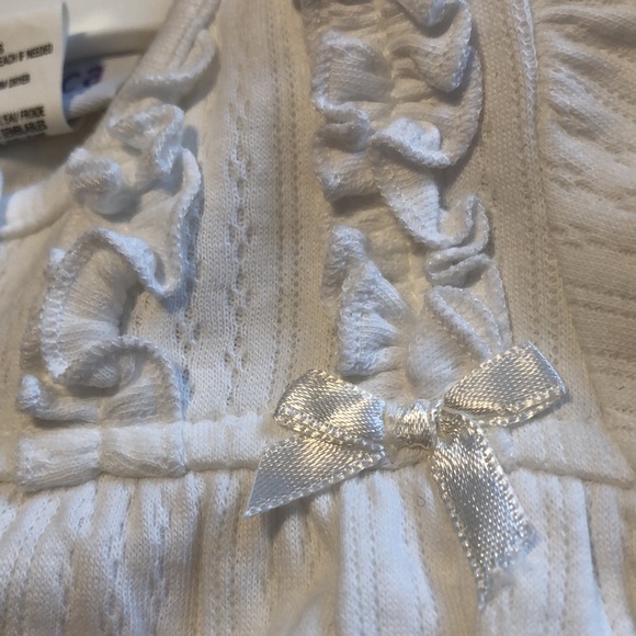 Tapioca 3 Piece Preemie White Sleeper Bonnet & Receiving Blanket Vintage - Picture 11 of 12